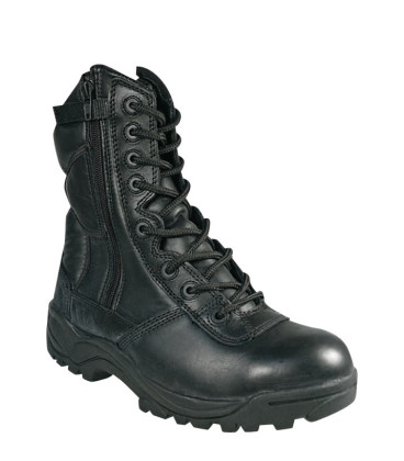 Rangers chaussures militaire Patrol cuir 2 zips coquées
