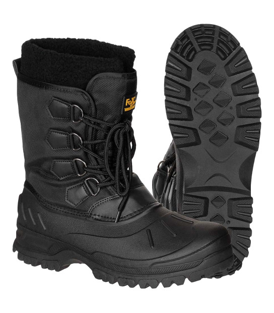 Bottes D'Hiver Femme Doublées - Noires, Talon Épais Antidérapant, Haute, Confortables