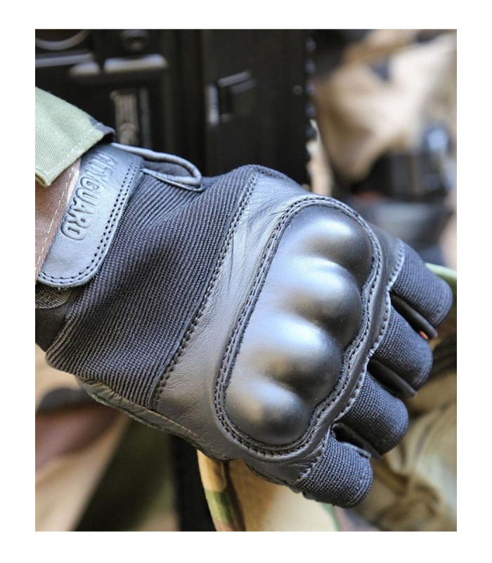 Cityguard Schwarze Einsatzhandschuhe – Leicht & Atmungsaktiv Mit Lederhandfläche
