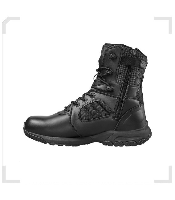 Bottes D'intervention Magnum Lynx Side Zip - Taille 42 - Noir Cuir & Nylon - Neuf Avec Emballage