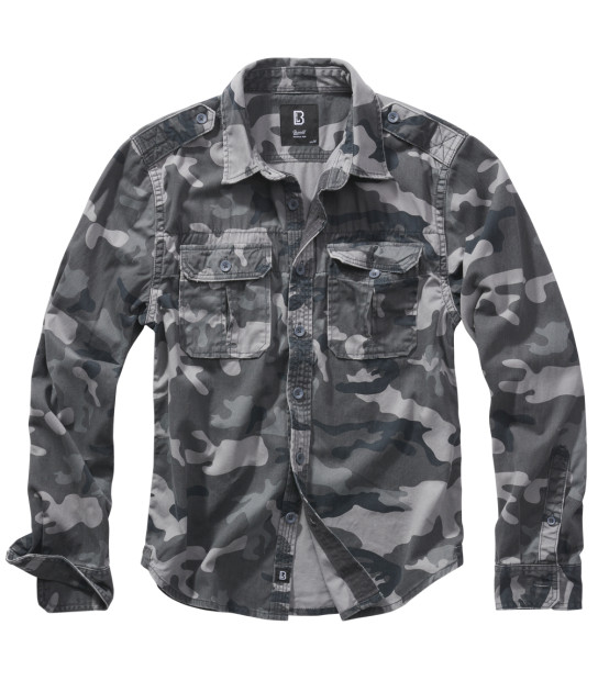 Chemise Militaire Brandit Pour Homme - Taille Sur Sizes - Vert Olive - Nylon - Manches Longues