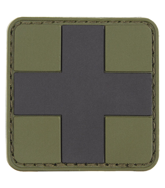 Patch Brodé Groupe Sanguin A+ (vert Olive) - Velcro - 5x5 Cm - Pour Identification Médicale Ou Militaire - 4