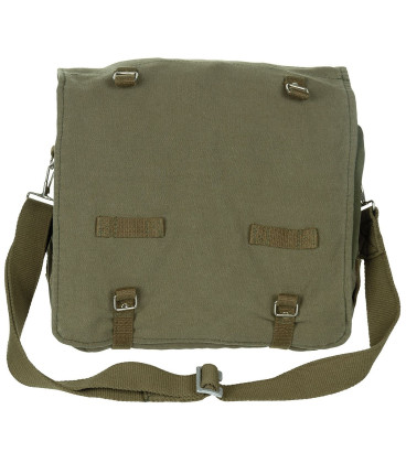 Musette militaire BW grande sacoche kaki délavé