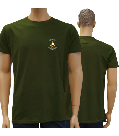 Tee shirt manches courtes vert serigraphie legion
