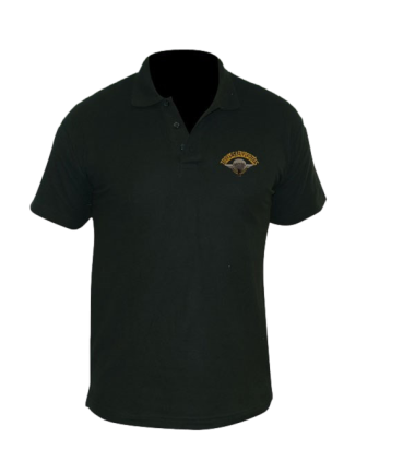 Polo noir brode para
