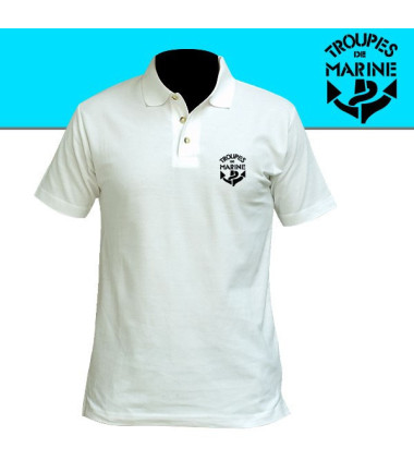 Polo blanc mc imprime tdm