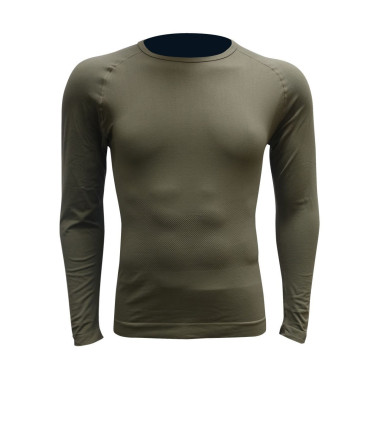 t-shirt thermatrek manches longues thermorégulateur, antibactérien, hypoallergénique et anti odeur : noir l