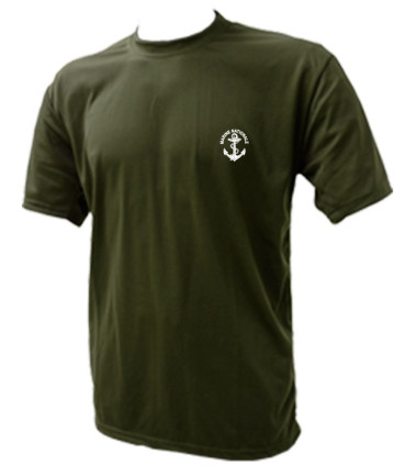 T-shirt cooldry serigraphie marine natio. vert