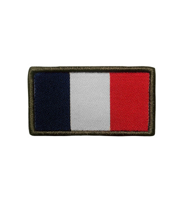 Patch drapeau français haute visibilité brodé sur tissu
