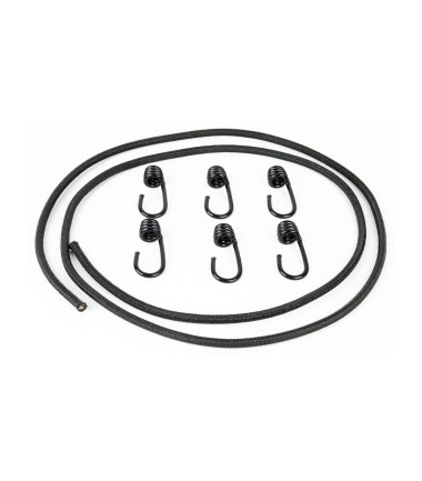 Kit sandow Ø 8 mm - longueur 2 m + 6 crochets réglables noir