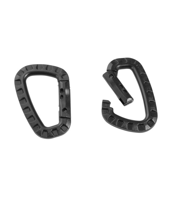 10x Mousquetons Plastique Noir 8 Mm – Clips Pivotants Pour Corde Caoutchouc, Bungee, Kayak, Bagage