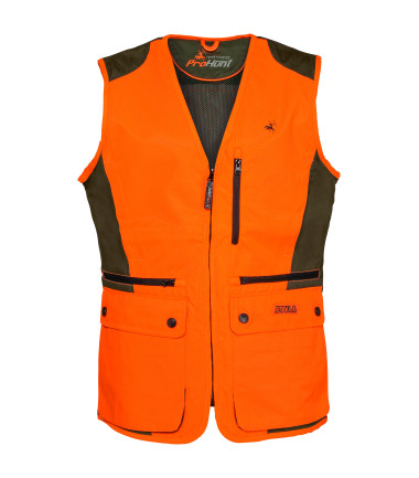 Gilet chasse attila Kaki / Orange Prohunt