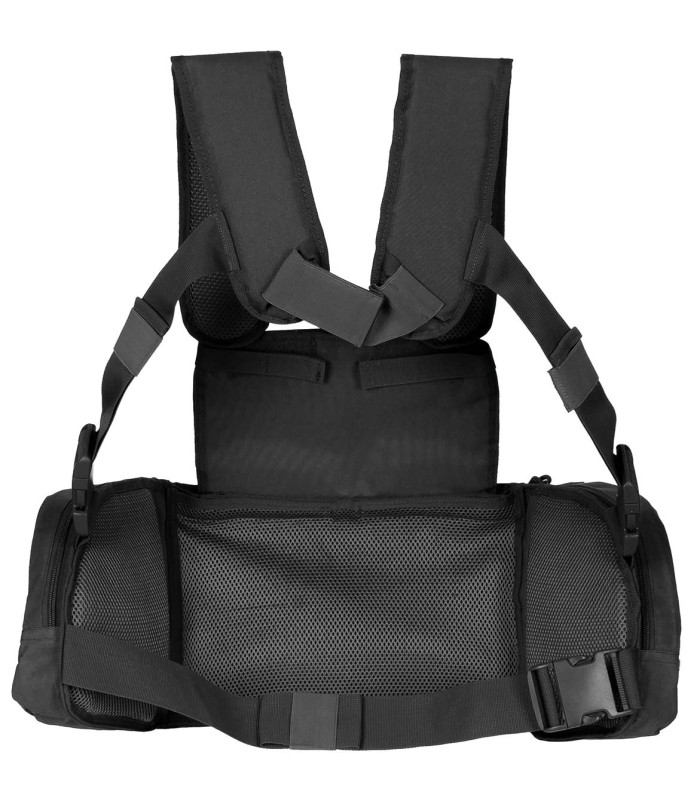 Gilet Tactique Chest Rig Molle - Nylon 600D - Réglable 40-69 Cm - Poches Multiples Pour Randonnée, Airsoft, Chasse