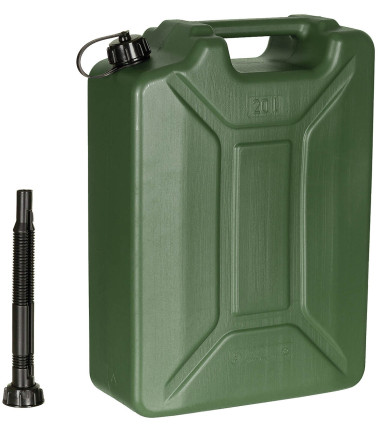 Bidon de carburant en plastique vert de 20 L