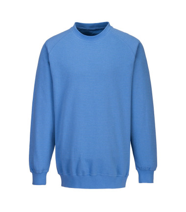 Sweat shirt anti statique esd de travail Bleu Hamilton Portwest