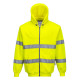 Sweat zip hivis à capuche de travail Jaune Portwest