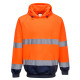 Sweat shirt à capuche bicolore de travail Orange/Bleu Portwest