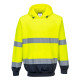Sweat shirt à capuche bicolore de travail Jaune/Bleu Portwest