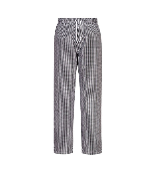 Pantalon De Cuisine 100% Coton – Motif Pied-de-poule, 2 Poches Italiennes, Ceinture élastiquée, Professionnel Pantalon De Cuisine 100% Coton – Motif Pied-de-poule, 2 Poches Italiennes, Ceinture élastiquée, Professionnel