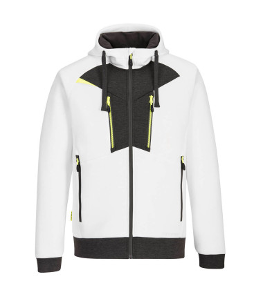 Sweat à capuche zippé dx4 de travail Blanc Portwest