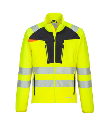 Sous couche zippee hv dx4 de travail Jaune/Noir Portwest