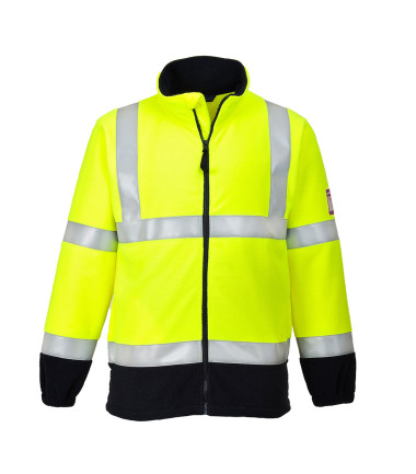 Polaire haute-visibilité flamme résistant et antistatique de travail Jaune Portwest