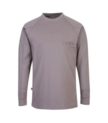 Sweat col rond antistatique fr de travail Gris Portwest