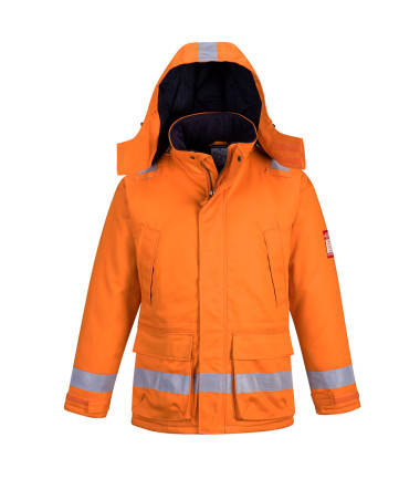 Parka hiver fr anti-statique de travail Orange Portwest
