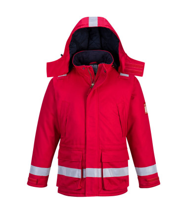 Parka hiver fr anti-statique de travail Rouge Portwest