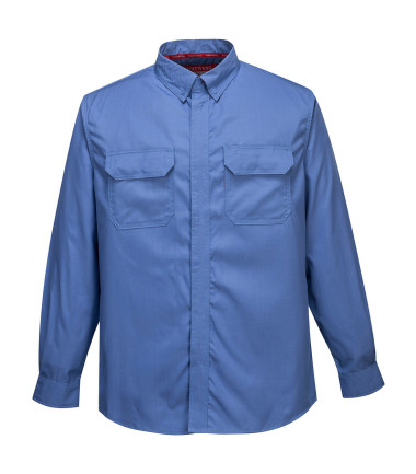Chemise bizflame plus de travail Bleu Portwest