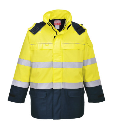 Parka arc électrique et haute visibilité de travail Jaune/Bleu Portwest