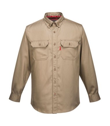 Chemise bizflame 88/12 de travail Kaki Portwest