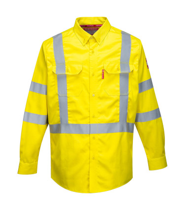 Chemise haute visibilité bizflame 88/12 fr de travail Jaune Portwest