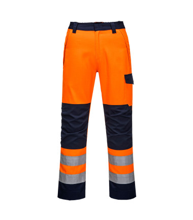 Pantalon orange/navy modaflame ris de travail Orange/Bleu Portwest