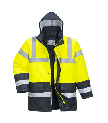 Parka bicolore traffic de travail Jaune Portwest