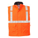 Bodywarmer hi-vis bizflame antistatique et fr de travail Orange Portwest