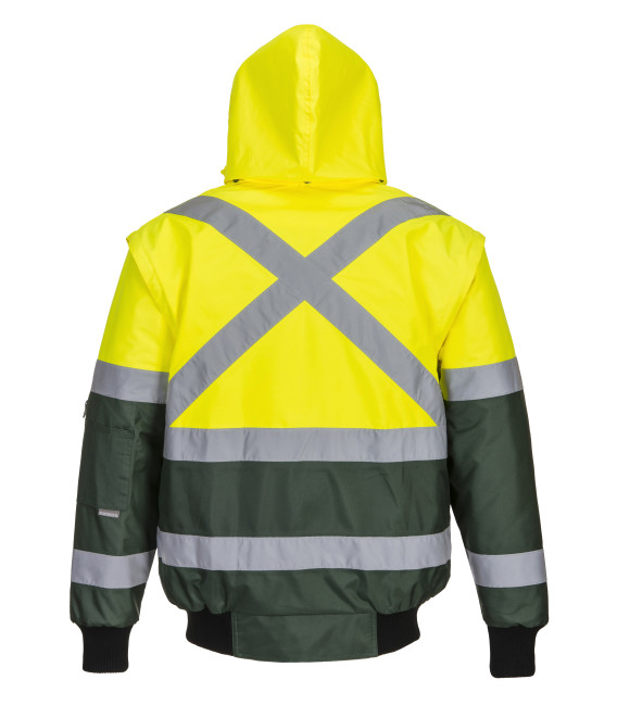 Blouson Bombardier Imperméable Haute Visibilité (Hi-Vis) - Jaune Fluo - Neuf Pour équitation, Travail