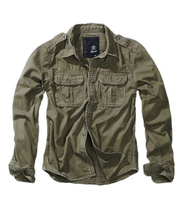 Chemise Saharienne Vintage Long sleeve Kaki Brandit Militaire / Armée
