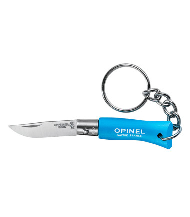 Couteau porte-clés Porte-clés N°02 Inox - Bleu/cyan Opinel
