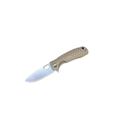 Couteau pliant Flipper D2 Large Tan Honey Badger