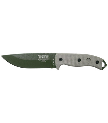 Couteau fixe ESEE-5 - Lame Verte ESEE Gris