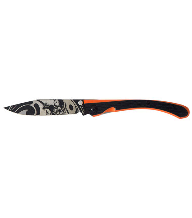 Couteaux pliants C63 Loup Noir/Orange Lug