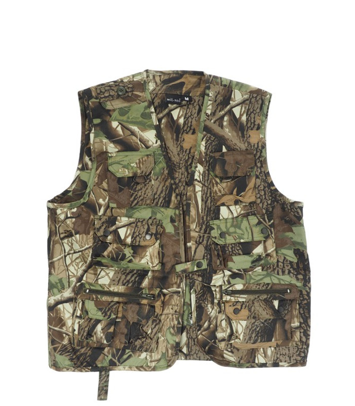 Gilet Tactique Camouflage Enfant - Multi-Poches - Nylon Résistant - Pour Chasse Et Outdoor