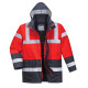 Parka bicolore traffic de travail Rouge/Bleu Portwest