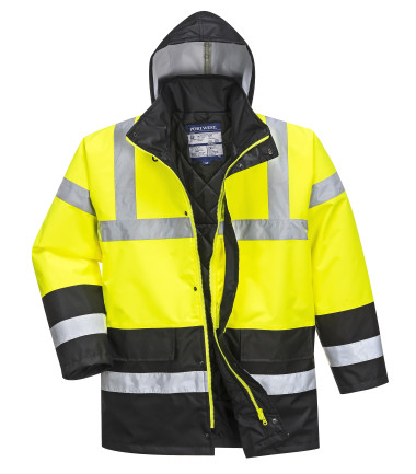 Parka bicolore traffic de travail Jaune/Noir Portwest
