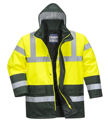 Parka bicolore traffic de travail Jaune/Vert Portwest