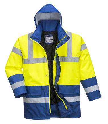 Parka bicolore traffic de travail Jaune/Royal Portwest