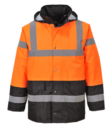 Parka hv bicolore de travail Orange/Noir Portwest