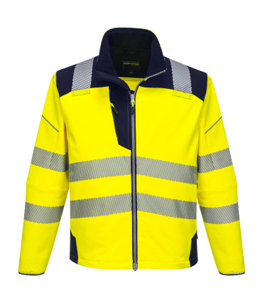 Softshell haute-visibilité pw3 de travail Jaune/Bleu Portwest