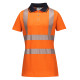 Polo ladies pro de travail Orange/Noir Portwest